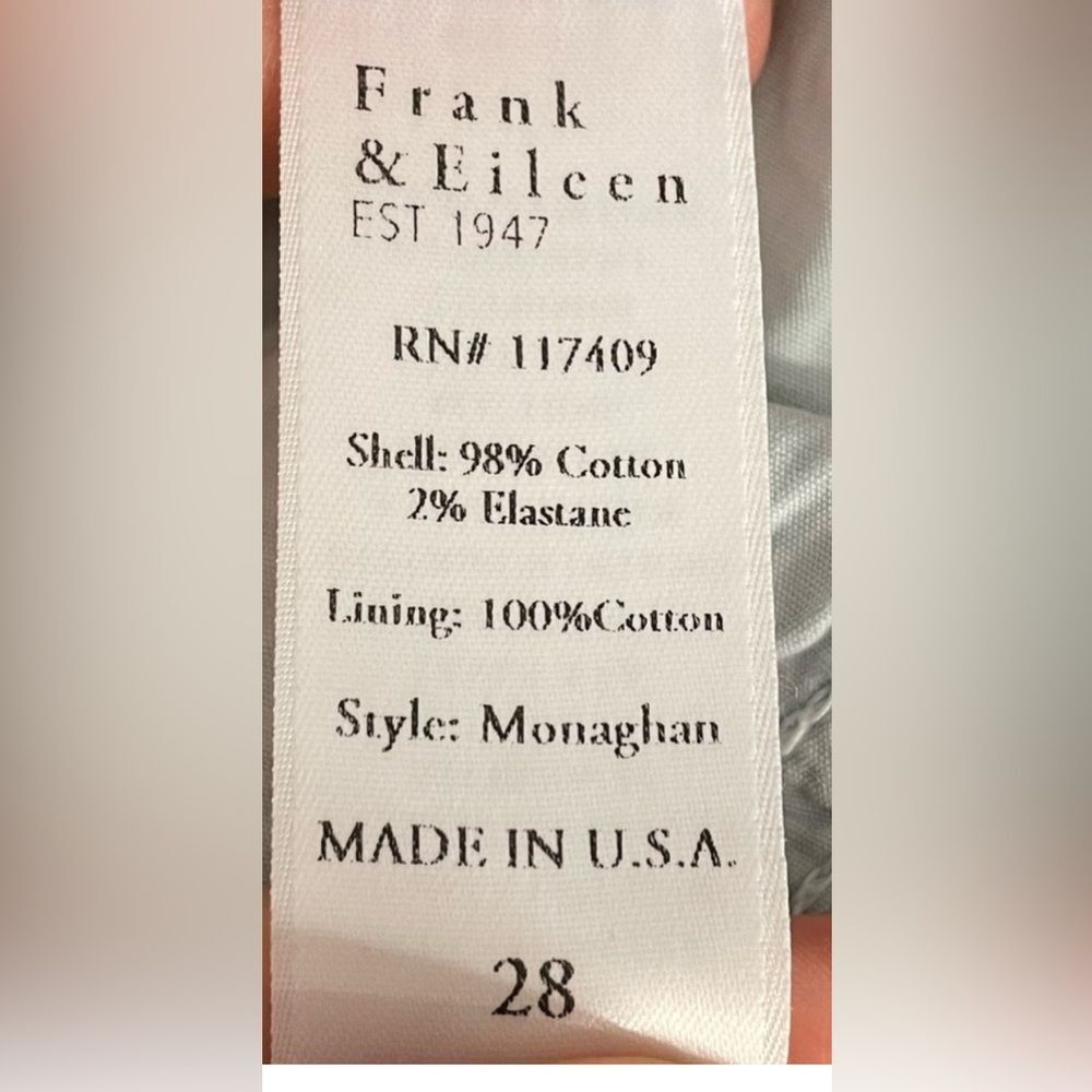 Frank & Eileen The Monaghan Jeans Light Denim Wash size 28 - Picture 12 of 13